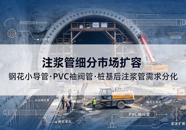 沧源注浆管细分市场扩容，隧道钢花小导管、PVC 袖阀管、桩基后注浆管需求分化